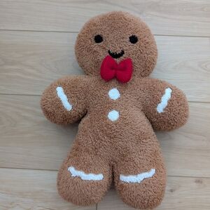 Plush Gingerbread Man Pilllow with Red Bow By Target